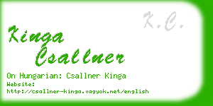 kinga csallner business card
